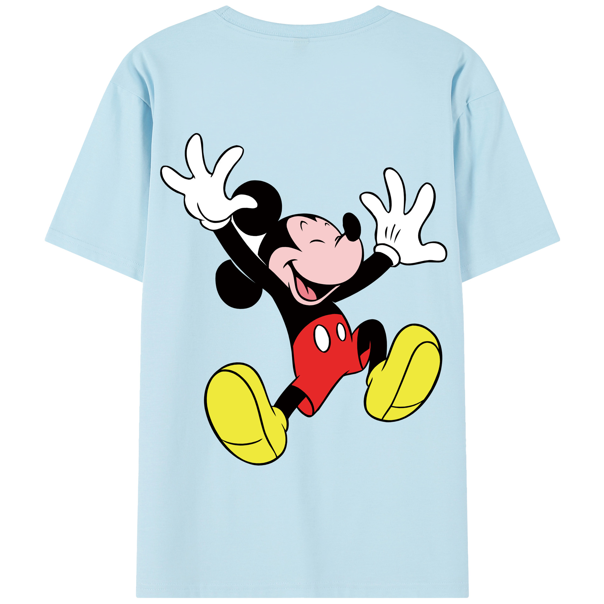 （画像用） ミッキーマウス Mickey Mouse 綿100％半袖Tシャツ（背面プリント）